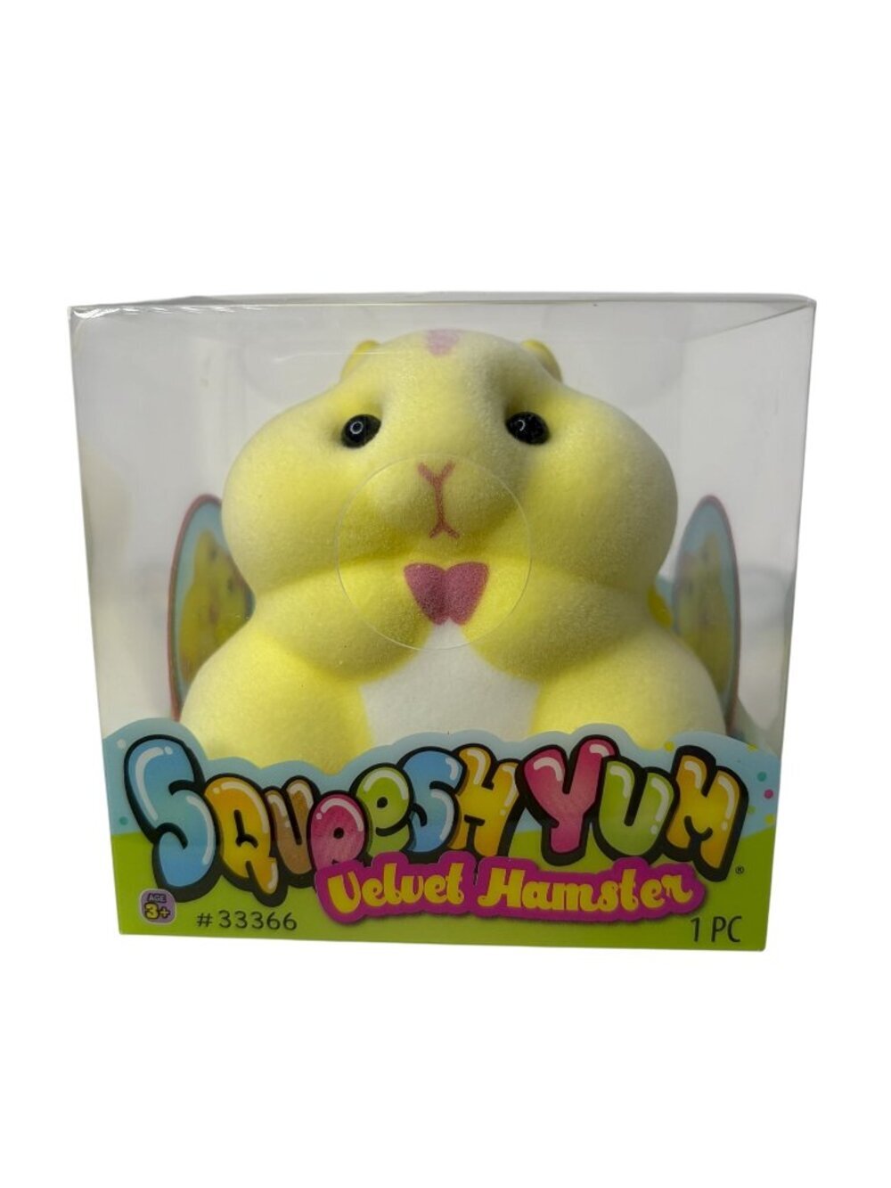 JA-RU Squeesh Yum Velvet Hamster Soft Foam Squeeze Toy YELLOW New